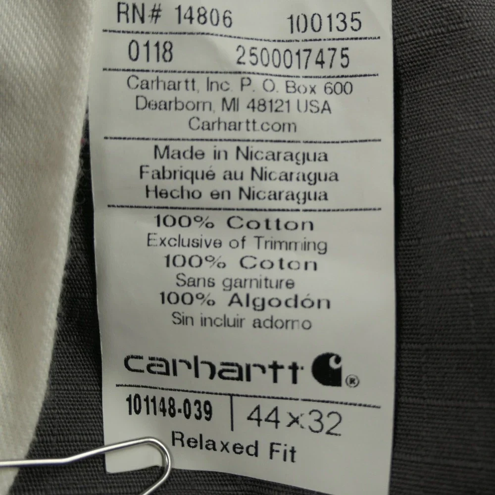 Carhartt Cargo Pants Mens 44x32 Force Relaxed Fit Ripstop Work Utility Trousers